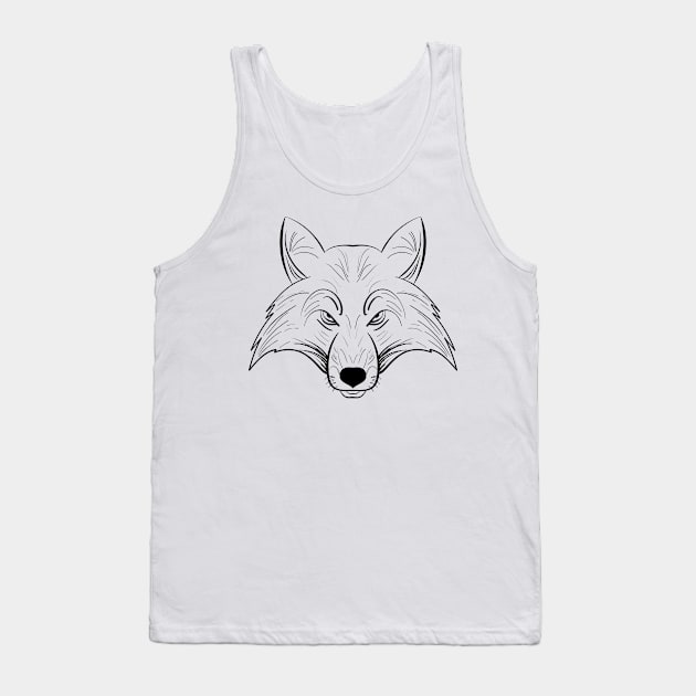 fox head art Tank Top by tiver